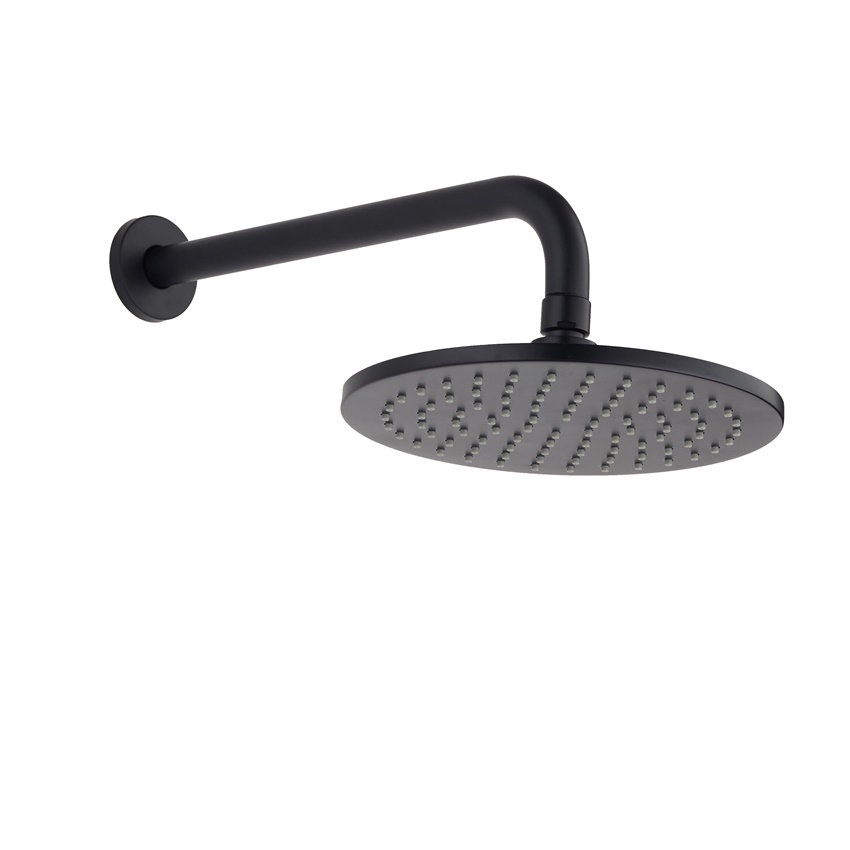 YS78102-8MB	Matt black brass overhead shower, with shower arm;