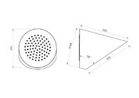 YS78655	SUS304 ceiling-mounted rain shower head with cylinder shape design;