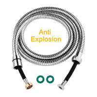 SA205S	Stainless steel shower hose with nylon inner hose, explosion-proof hose;