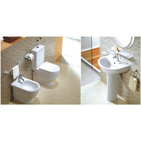 YS22214P	2-piece ceramic toilet, close coupled P-trap washdown toilet;