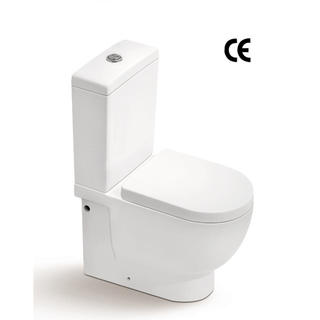 YS22214P	2-piece ceramic toilet, close coupled P-trap washdown toilet;