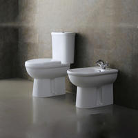 YS22215S	Retro design 2-piece ceramic toilet, close coupled P-trap washdown toilet;