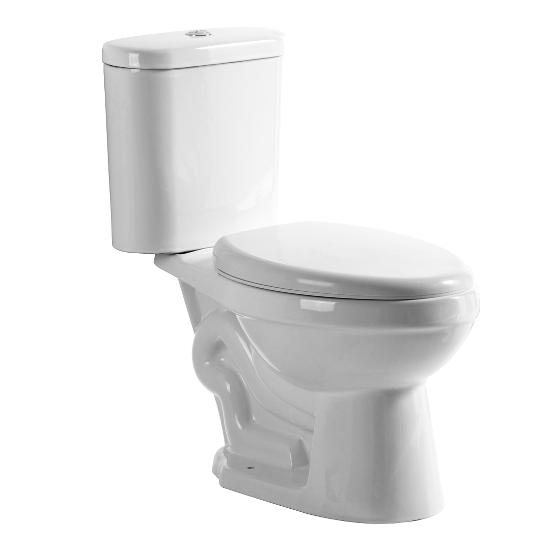 YS22236	2-piece ceramic toilet, close coupled S-trap siphonic toilet;