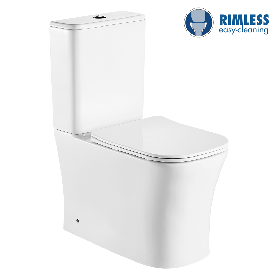 YS22291P2	2-piece Rimless ceramic toilet, P-trap washdown toilet;