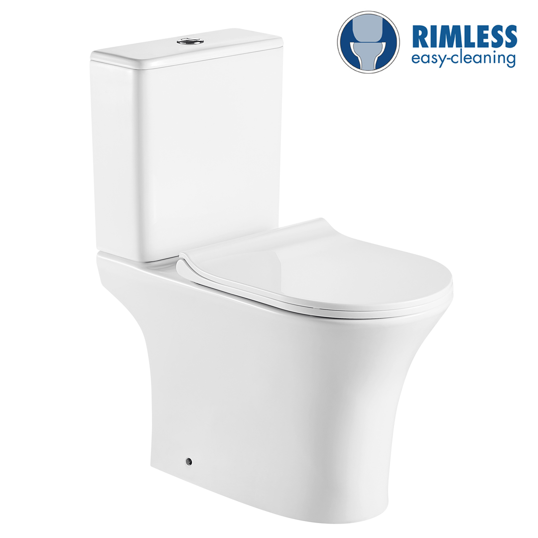 YS22294P	2-piece Rimless ceramic toilet, P-trap washdown toilet;