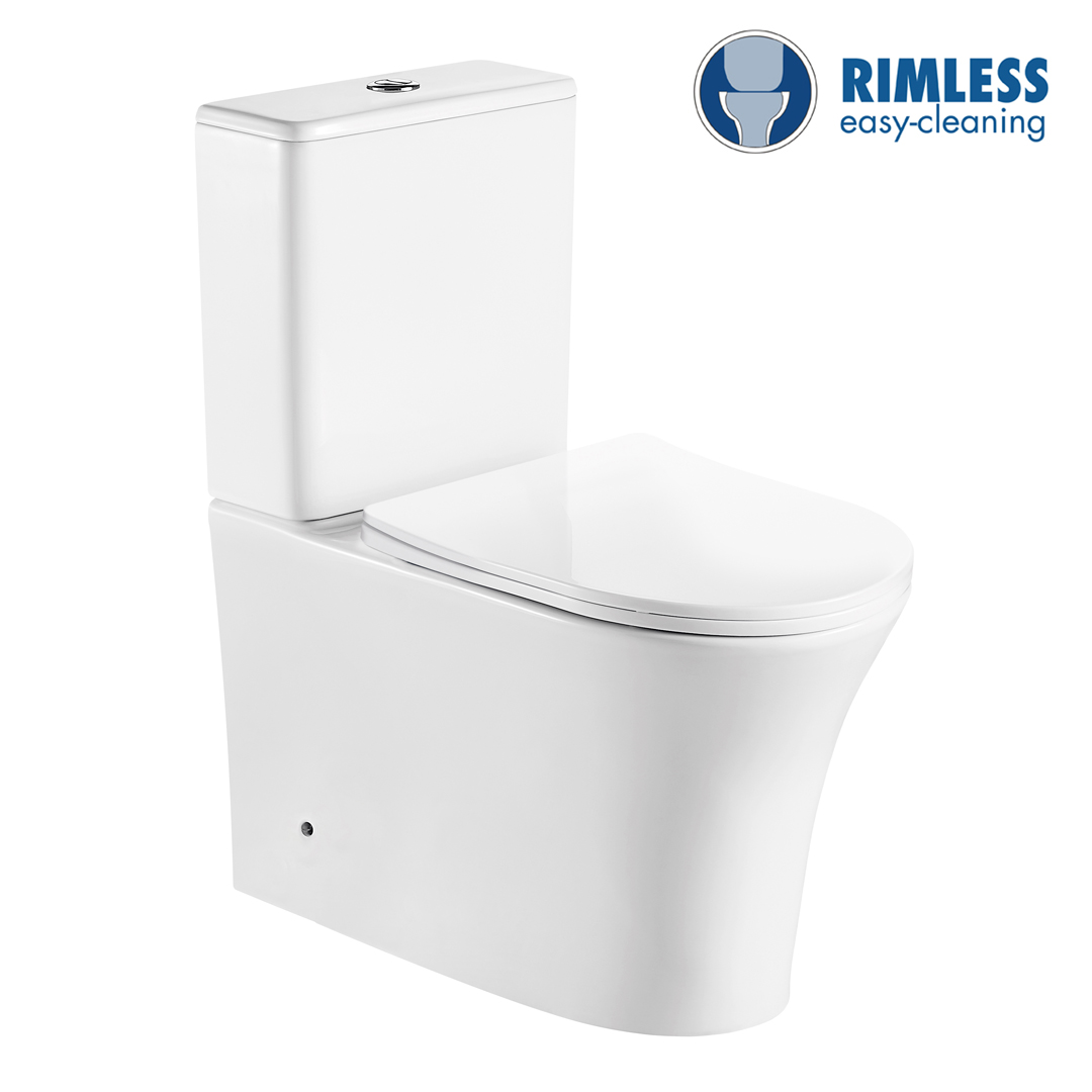 YS22294P2	2-piece Rimless ceramic toilet, P-trap washdown toilet;