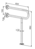 S39444	Bathroom grab bars, foldable grab bars, safety handrail, non-slip grab bars;