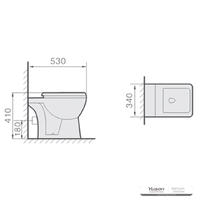 YS22212F	Single standing ceramic toilet, P-trap washdown toilet;