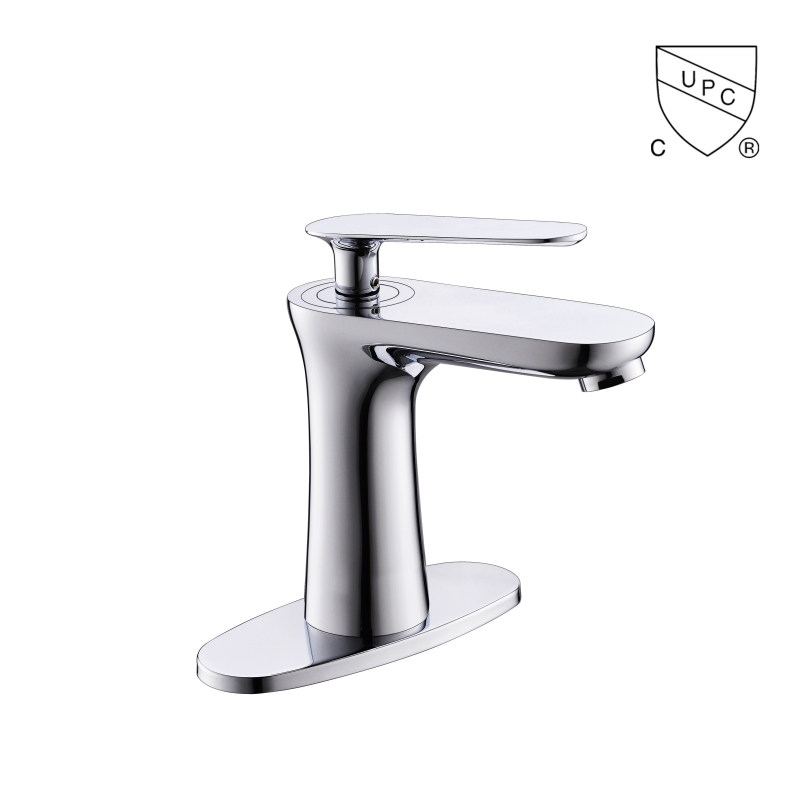 M0150	UPC, CUPC certified bathroom sink faucet, 1-handle Single Hole/4-in Centerset basin faucet;