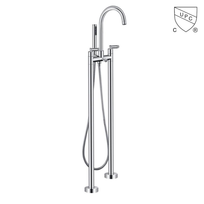 Y0069CP	UPC, CUPC certified freestanding bathtub faucet, floor mount tub faucet;