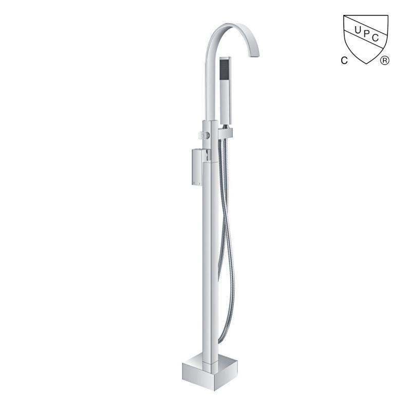 Y0070CP	UPC, CUPC certified freestanding bathtub faucet, floor mount tub faucet;