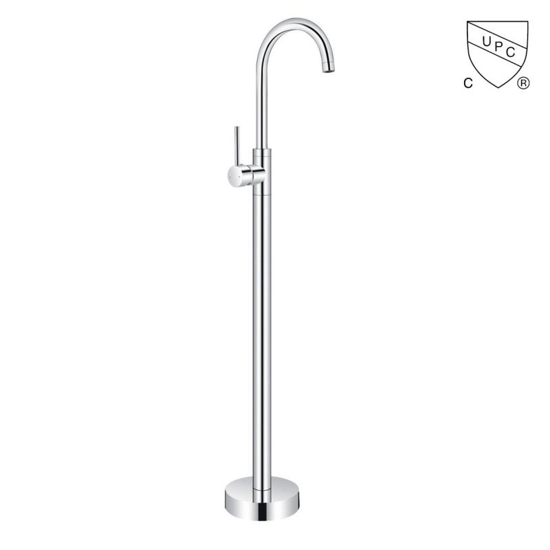 Y0071CP	UPC, CUPC certified freestanding bathtub faucet, floor mount tub faucet;