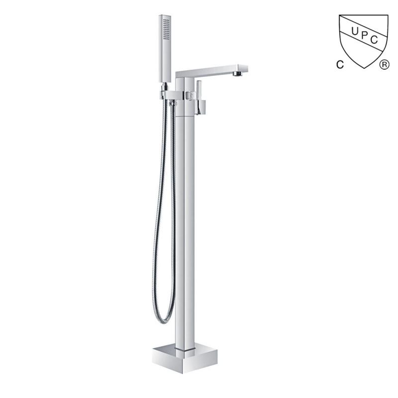 Y0073CP	UPC, CUPC certified freestanding bathtub faucet, floor mount tub faucet;