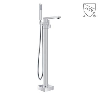 Y0073CP	UPC, CUPC certified freestanding bathtub faucet, floor mount tub faucet;