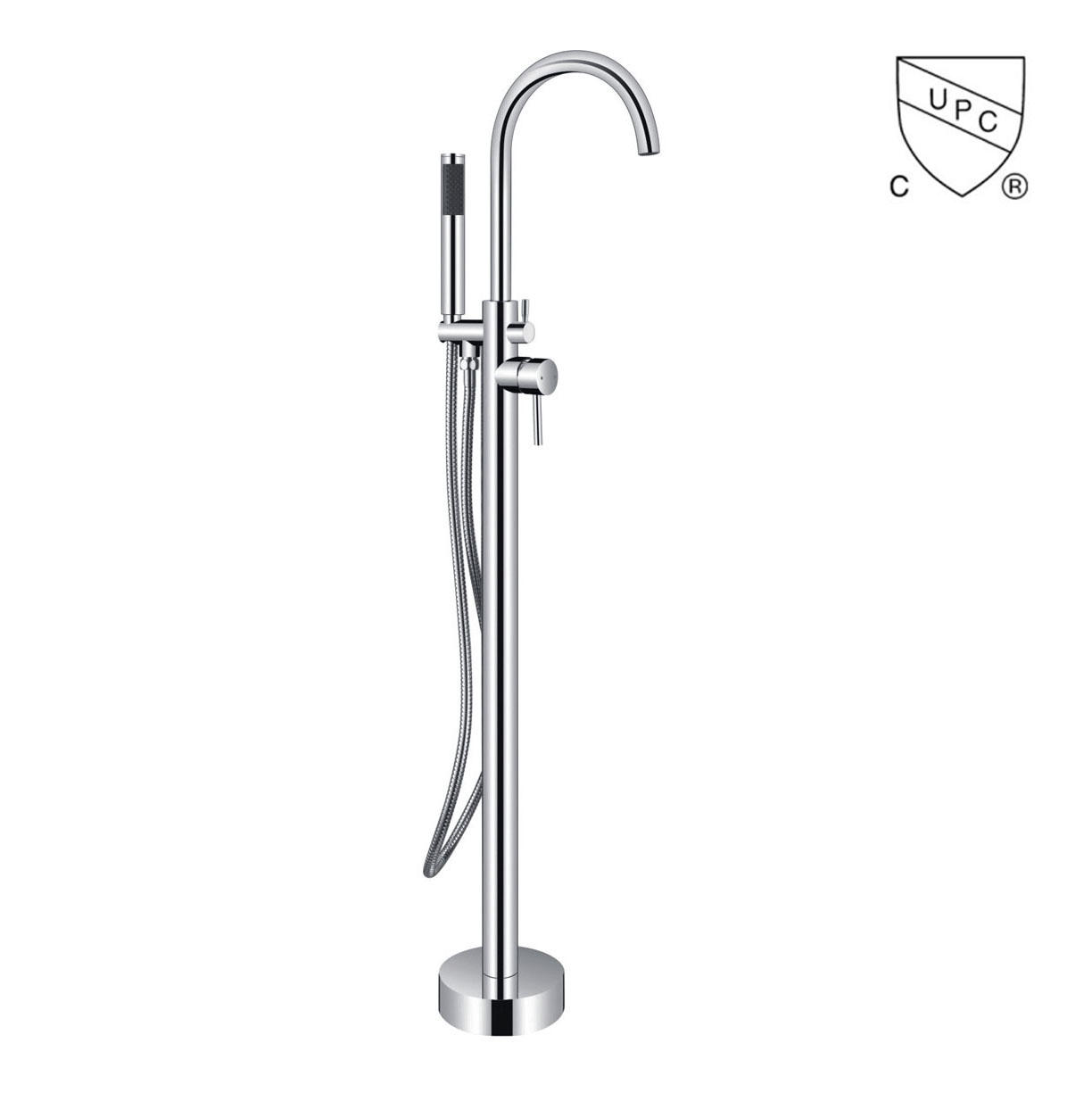 Y0118	UPC, CUPC certified freestanding bathtub faucet, floor mount tub faucet;