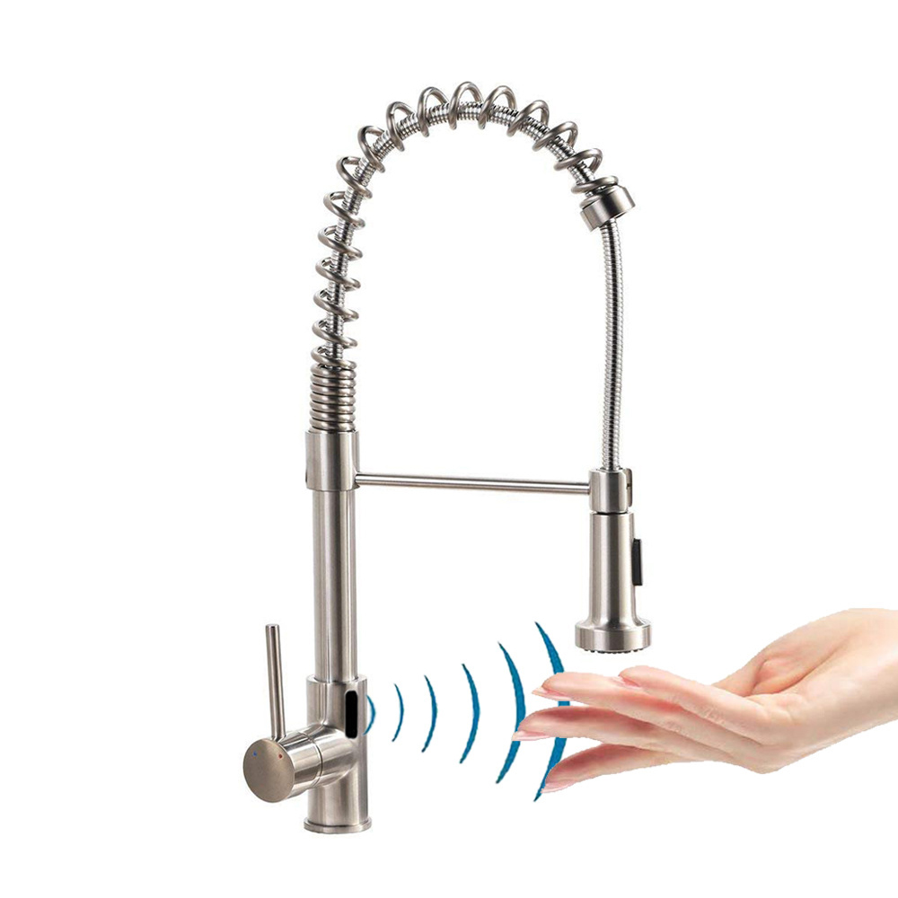 3140 touchless kitchen faucet, touch on sink faucet, pull-out spout