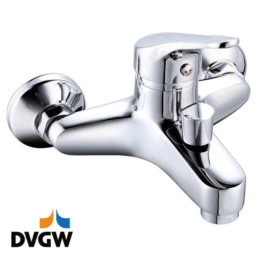 4135-10	DVGW certified, brass faucet single lever hot/cold water wall-mounted bathtub mixer