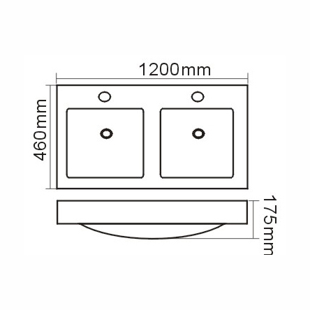 YS23081-120D artificial stone basin