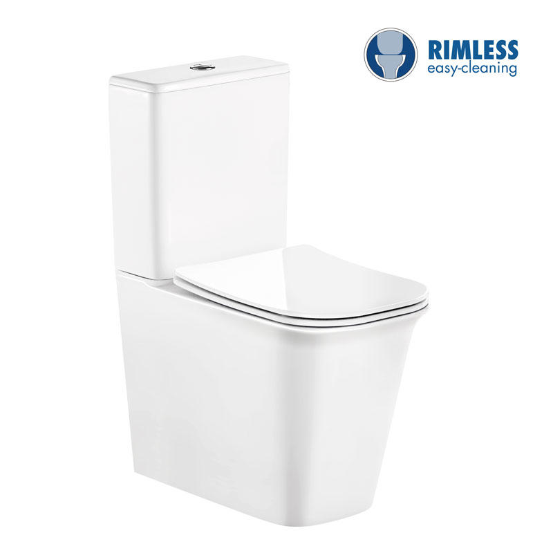 YS22295P2	2-piece Rimless ceramic toilet, P-trap washdown toilet;