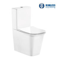 YS22295P2	2-piece Rimless ceramic toilet, P-trap washdown toilet;
