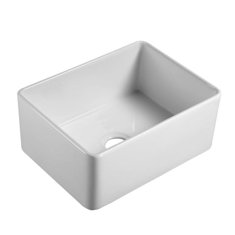 YS27410-61	Ceramic kitchen sink, white ceramic single bowl undermount sink;