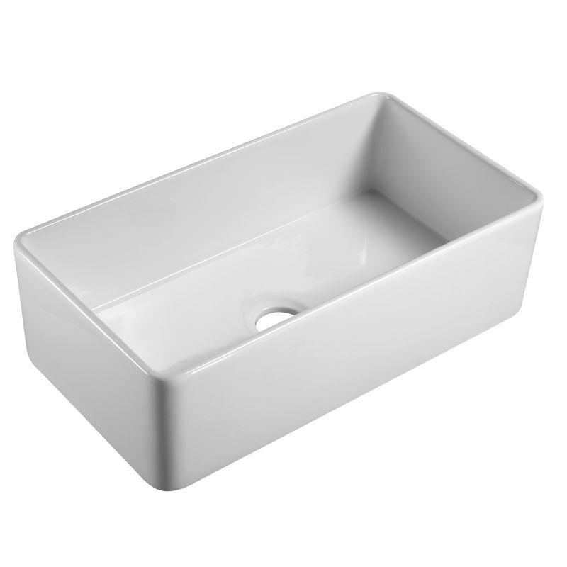 YS27410-84A	Ceramic kitchen sink, white ceramic single bowl undermount sink;