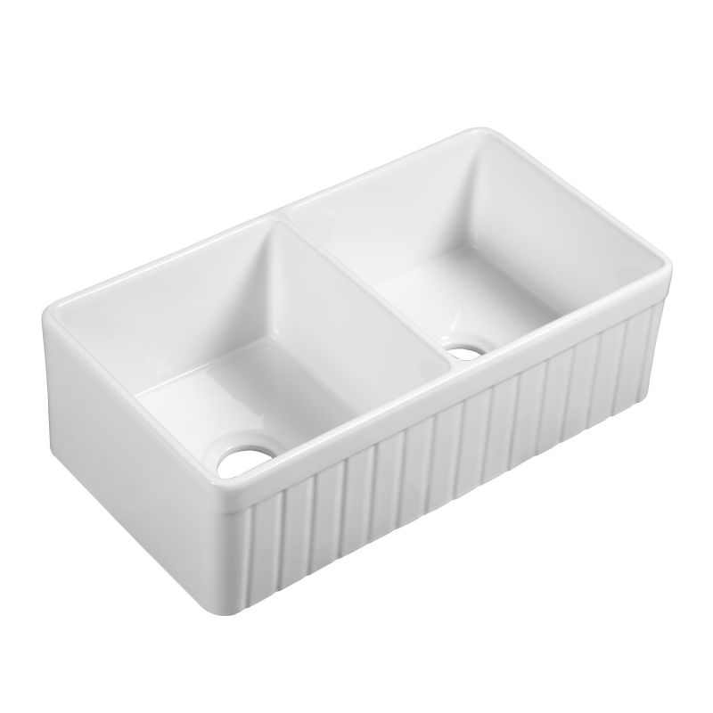 YS27410-84D	Ceramic kitchen sink, white ceramic single bowl undermount sink;