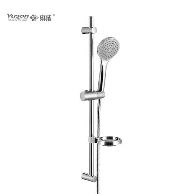 YS33279A ø19mm Sliding shower set SS Sliding Bar, 3-Function Hand Shower 1.5m Stainless Steel Shower Hose, With Soap Dish