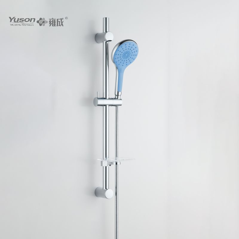 YS33135 ø22mm Sliding shower set SS Sliding Bar, 3-Function Hand Shower Soft Face 1.5m Stainless Steel Shower Hose