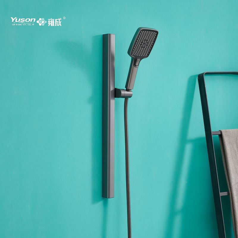 YS33134	Arc Design Aluminum Sliding Shower Set, 3-Function Silicon Nozzles, PFFC Shower Hose
