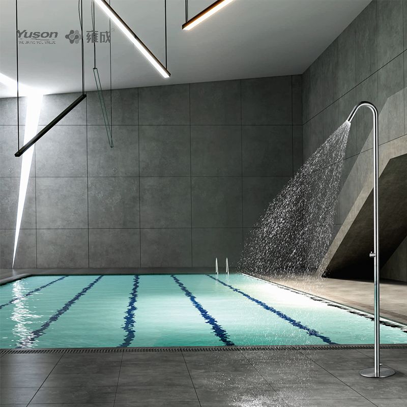 YS78661 1-Function Minimalist 304 or 316l Outdoor Pool Shower Column For Poolside Resorts, Beachfront High Corrosion Area