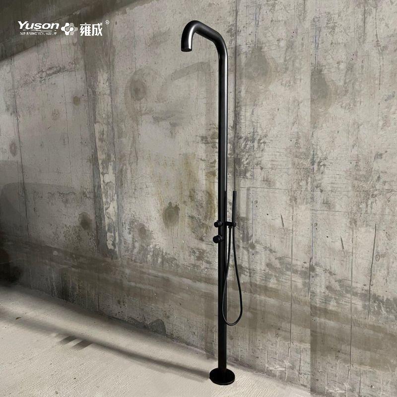 YS78666Q 2-Function 304 or 316l Outdoor Pool Shower Column For Poolside Resorts, Beachfront High Corrosion Area L Shape