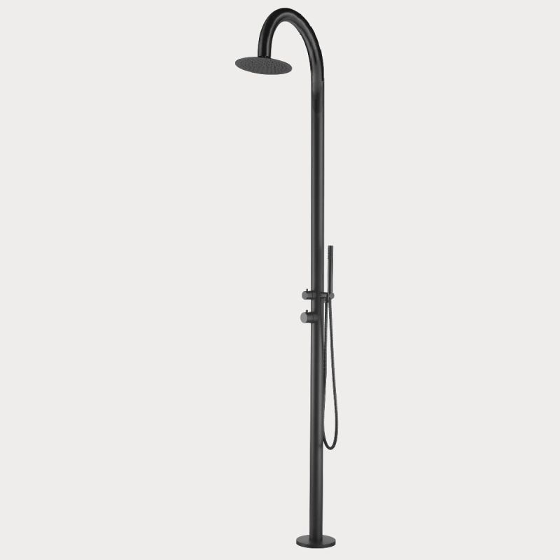 YS78667 2-Function 304 or 316l Outdoor Pool Shower Column For Poolside Resorts, Beachfront High Corrosion Area With ø200mm Rain Shower Head