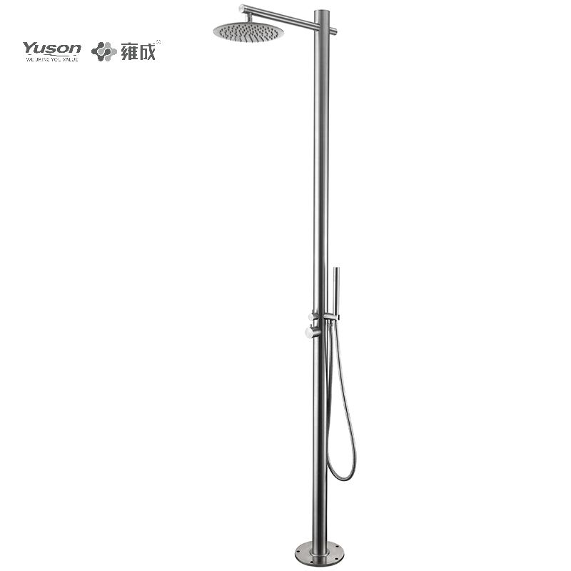 YS78669 2-Function 304 or 316l Outdoor Pool Shower Column For Poolside Resorts, Beachfront High Corrosion Area
