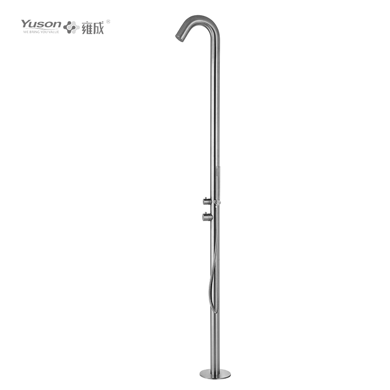YS78671 2-Function 304 or 316l Outdoor Pool Shower Column For Poolside Resorts, Beachfront High Corrosion Area