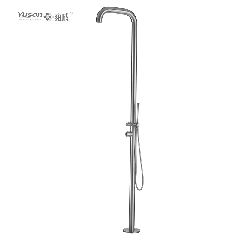 YS78672 2-Function 304 or 316l Outdoor Pool Shower Column For Poolside Resorts, Beachfront High Corrosion Area