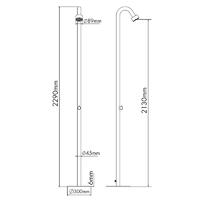 YS78673 1-Function 304 or 316l Outdoor Pool Shower Column For Poolside Resorts, Beachfront High Corrosion Area