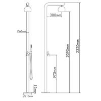 YS78674 2-Function 304 or 316l Outdoor Pool Shower Column For Poolside Resorts, Beachfront High Corrosion Area
