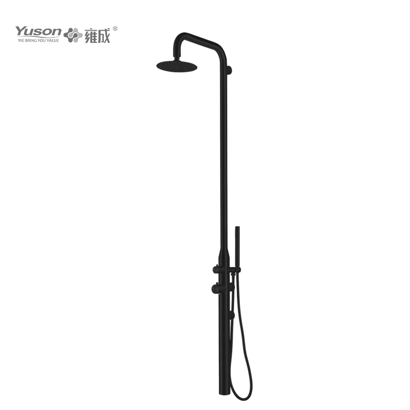 YS78679 Wall-Mounted 2-Function 304 or 316l Outdoor Pool Shower Column For Poolside Resorts, Beachfront High Corrosion Area