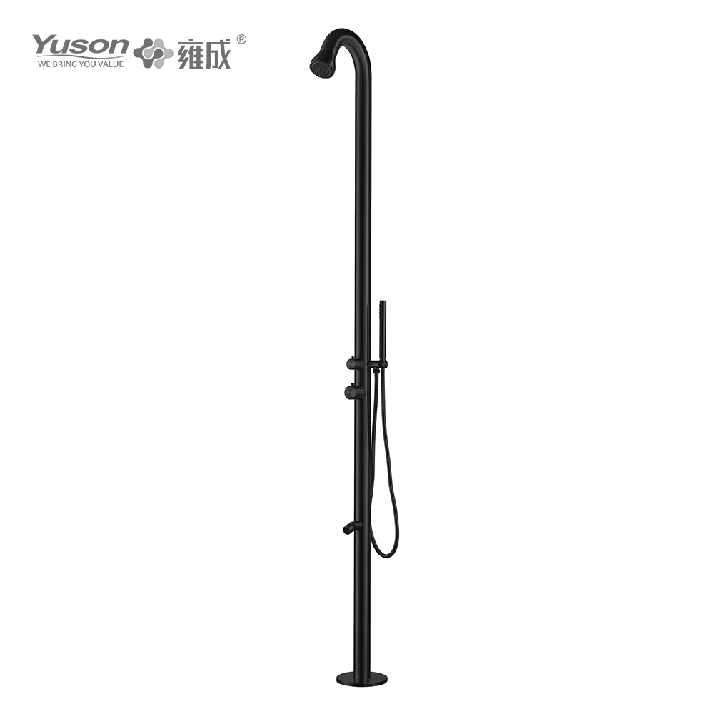 YS78683 Wall-hung 2-Function 304 or 316l Outdoor Pool Shower Column For Poolside Resorts, Beachfront High Corrosion Area