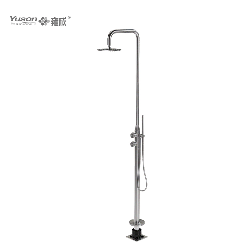 YS78686 2-Function 304 or 316l Outdoor Pool Shower Column For Poolside Resorts, Beachfront High Corrosion Area