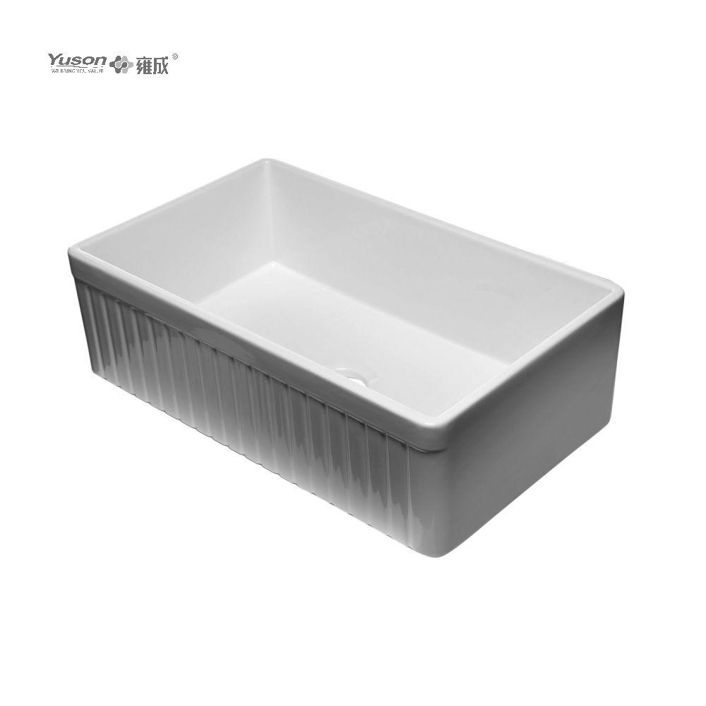 YS27104-3318	33x18 InchBest-Selling Single Bowl FFC Fine Fireclay China Apron front kitchen sink Fine Fireclay China kitchen sink