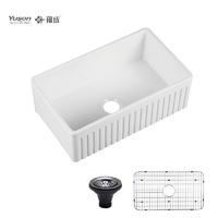 YS27110-3018	30x18 Inch Best-Selling Single Bowl VC Vitreous China Apron front kitchen sink Farmhouse style kitchen sink