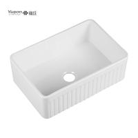 YS27111-3020	30x20 Inch Best-Selling Single Bowl VC Vitreous China Apron front kitchen sink for farmhouse kitchen decor