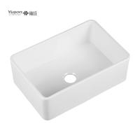 YS27111-3020	30x20 Inch Best-Selling Single Bowl VC Vitreous China Apron front kitchen sink for farmhouse kitchen decor