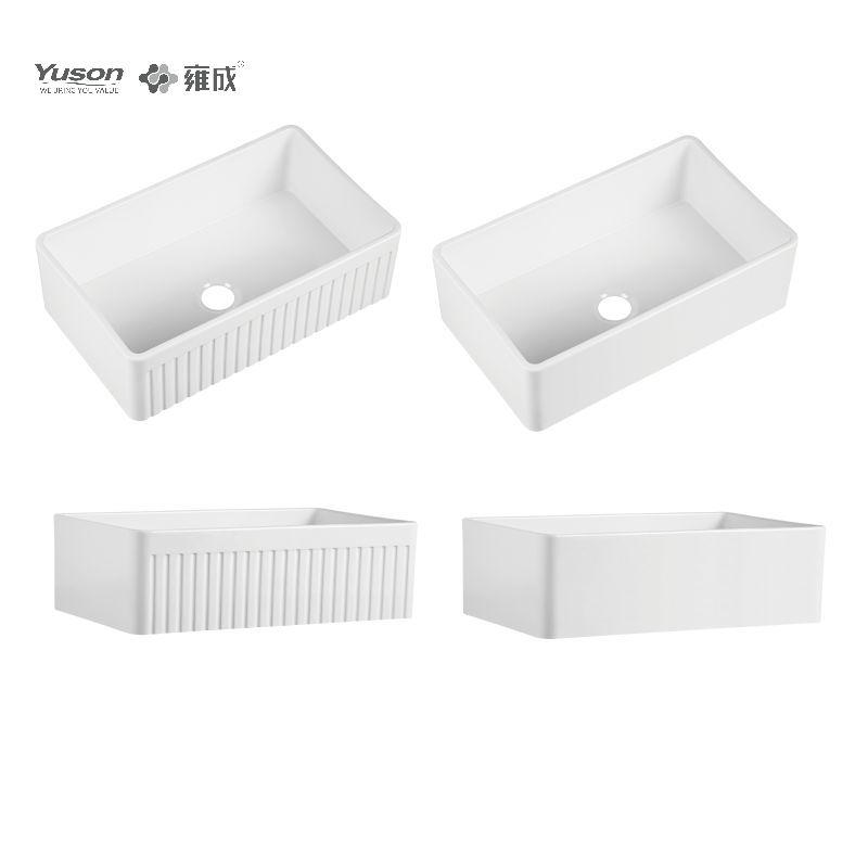YS27111-3320	33x20 Inch Wholesale Single Bowl VC Vitreous China Apron front kitchen sink for farmhouse sink decor