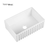 YS27112-3020	30x20 Inch Manufactuer Single Bowl VC Vitreous China Apron front kitchen sink farmhouse kitchen sink with drainboard