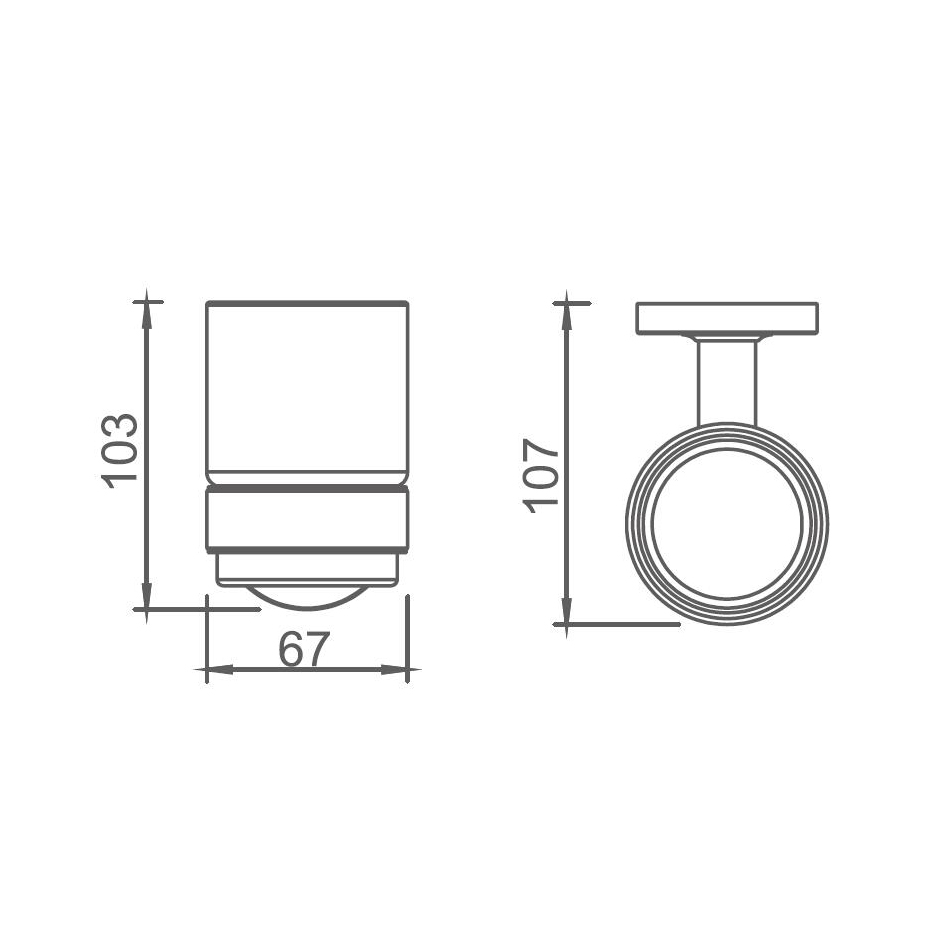 10284 Sleek Bathroom accessories, Tumbler holder, with Glass cup,Zinc/Brass/SUS Tumbler holder and Glass cup, wall- mounted(Series 10200)