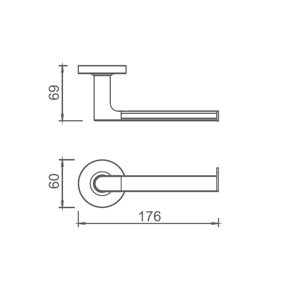 10286 Sleek Bathroom accessories, Toilet paper holder, Zinc/Brass/SUS Toilet paper roll holder , wall- mounted (Series 10200)