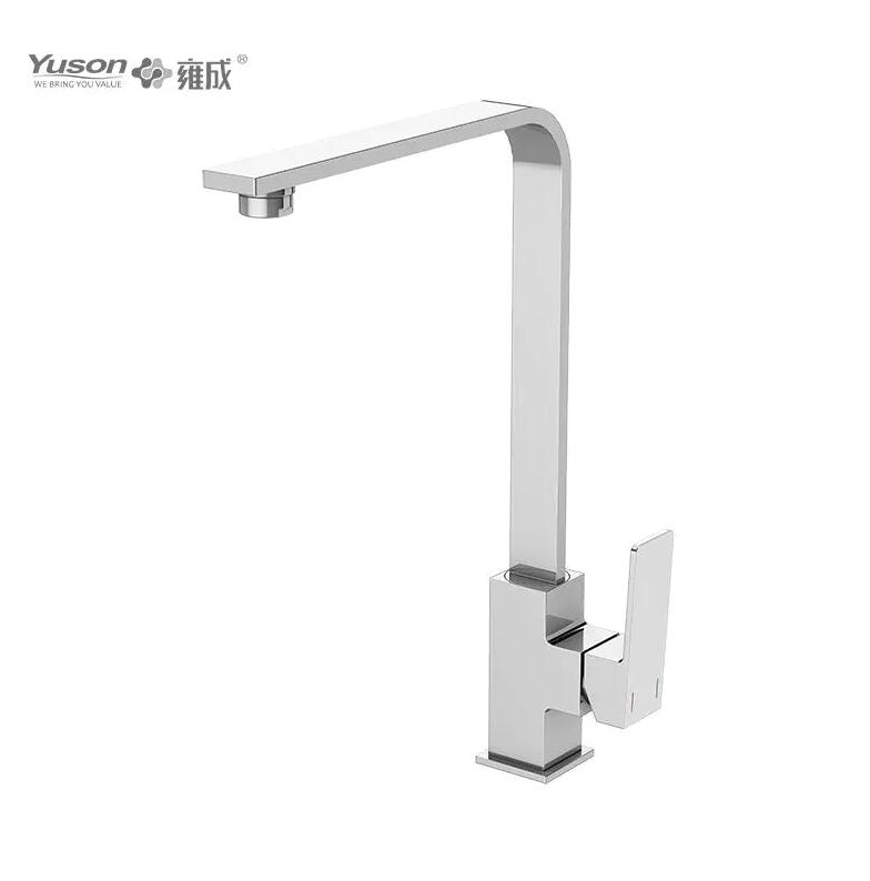 2020-50  Brass sleek deck-mounted hot & cold water mixer, kitchen sink faucet